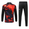SSC Napoli Quarter Zip Sudadera De Entrenamiento 2024-25 Roja - Hombre